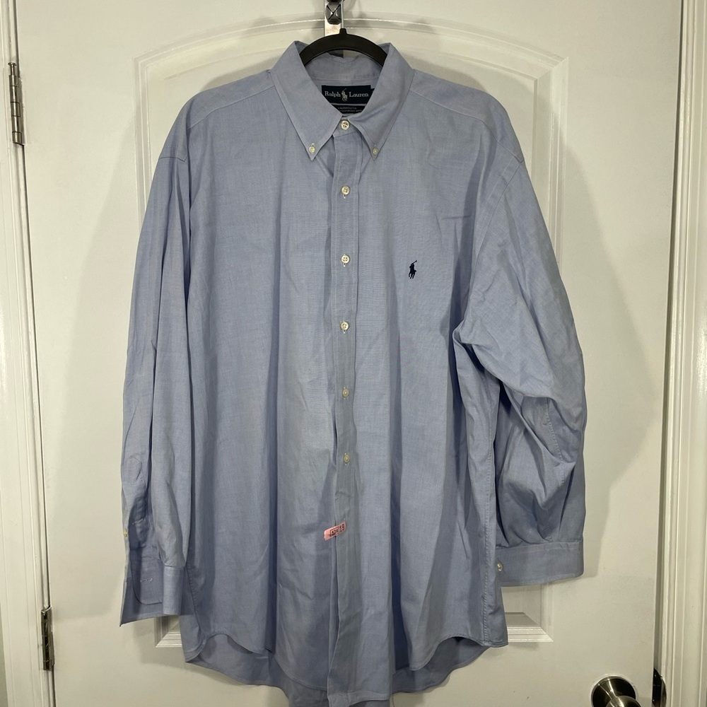 Ralph Lauren Yarmouth Men's Sky Blue Casual Shirt Size 17-33 CB-H